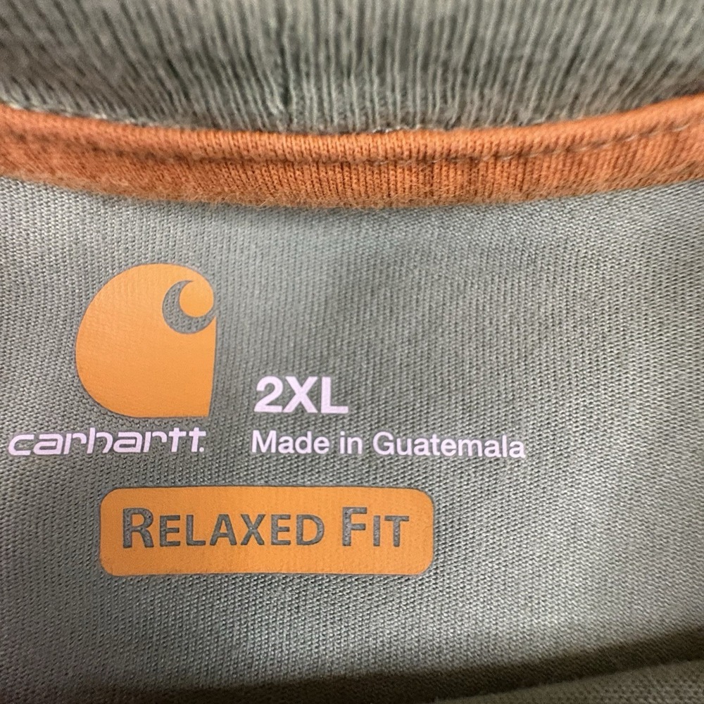 LOT OF 2 Men's 2XL Green & Gray Carhartt Short Sleeve T Shirts SEE DESCRIPTION - Picture 5 of 8